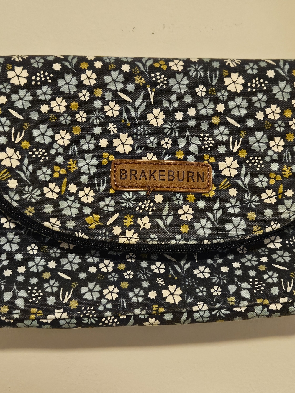 Brakeburn Floral Crossbody Bag Canvas Adjustable Strap Blue